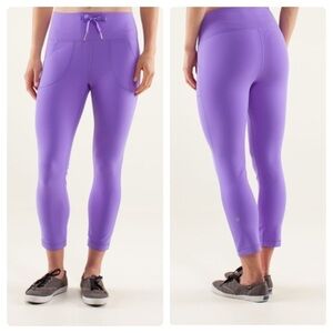 Lululemon Will Crop Leggings Purple Power SZ 4